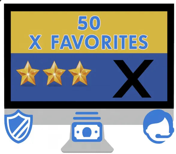 50 twitter x favorites likes